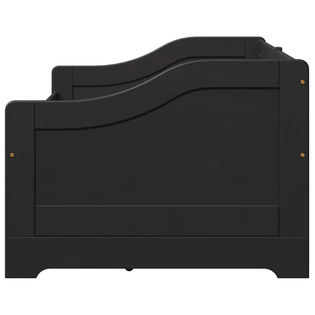 Letto singolo | Letto per adulti | Dormeuse con 3 Cassetti senza Materasso Nero 90x200 cm IRUN