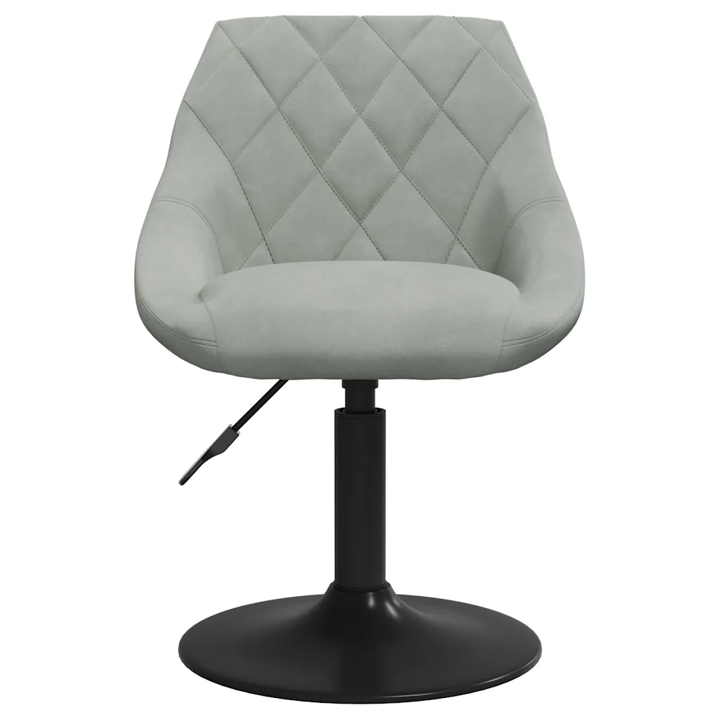 Sedie da Pranzo Girevoli 4 pz Grigio Chiaro in Velluto 3088791