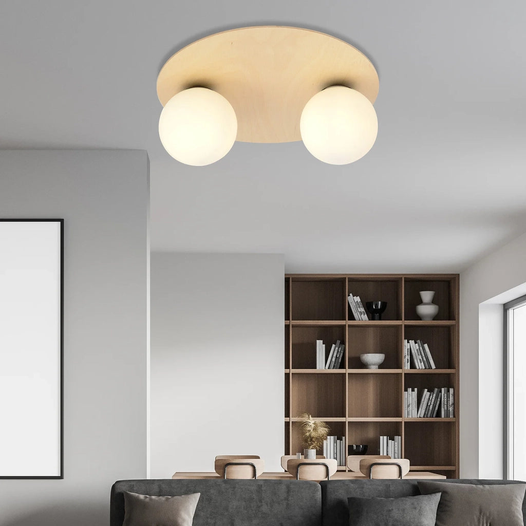 Plafoniera Minimal Pegaso Acciaio Marrone 2 Luci E14 Ip20