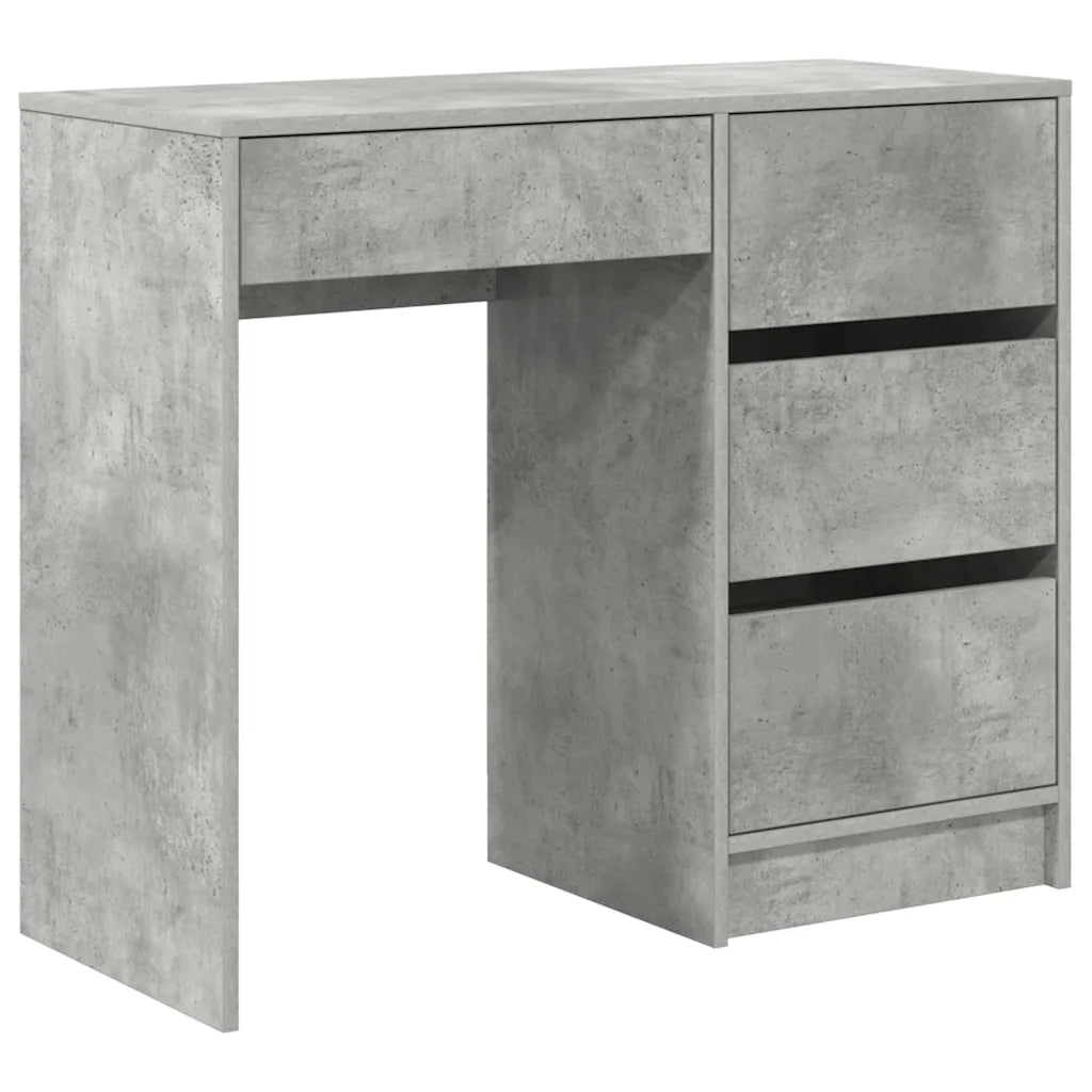 Scrivania | Tavolo da Ufficio Grigio cemento 90 x 37.5 x 75 cm Legno multistrato