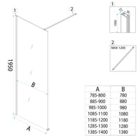 Parete Doccia Rea Flexi Transparent / Titan 100