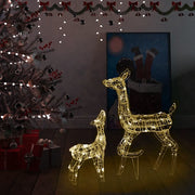 Famiglia di Renne di Natale 160 LED Bianco Caldo in Acrilico 329789