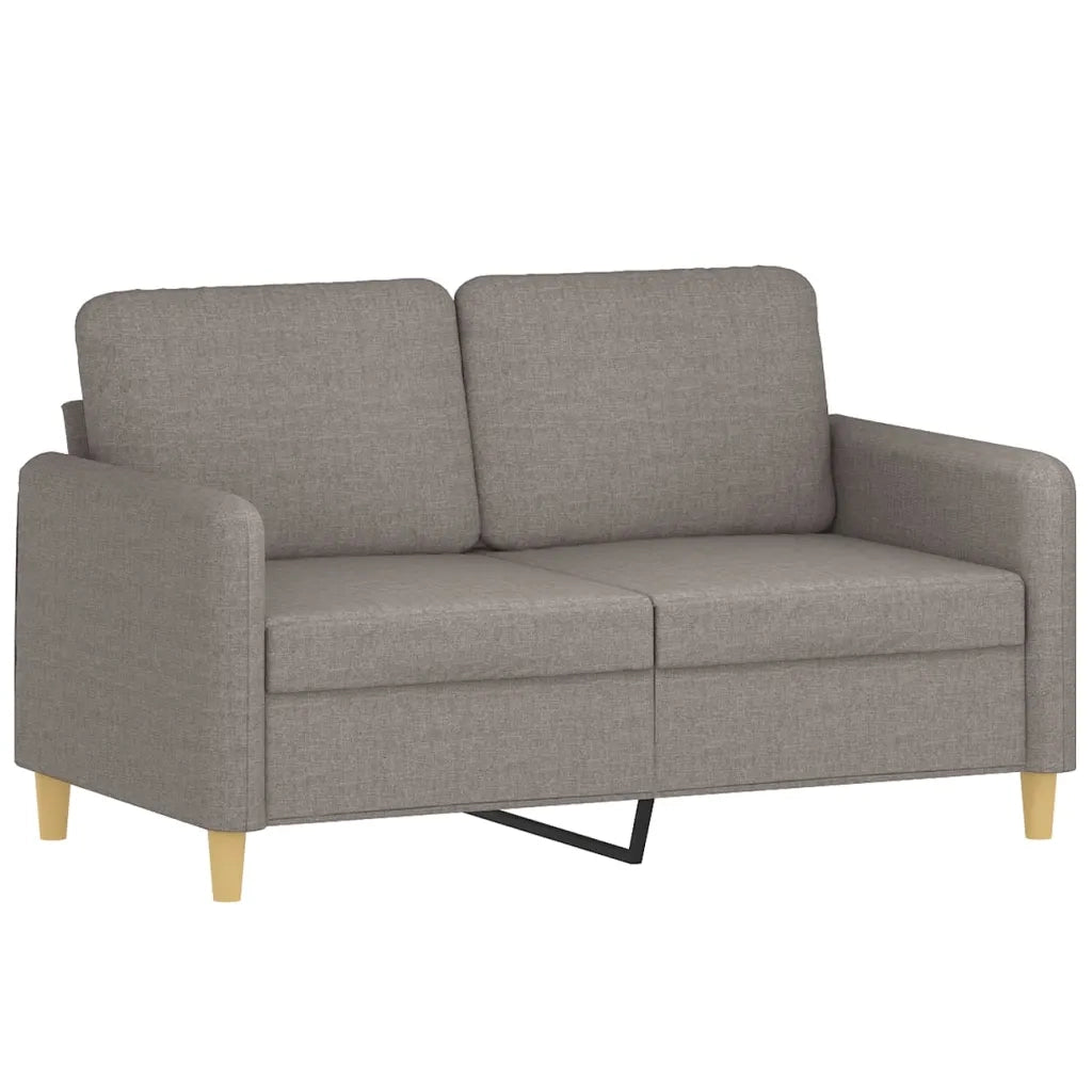 Set Divani 2 pz con Cuscini Tortora in Tessuto