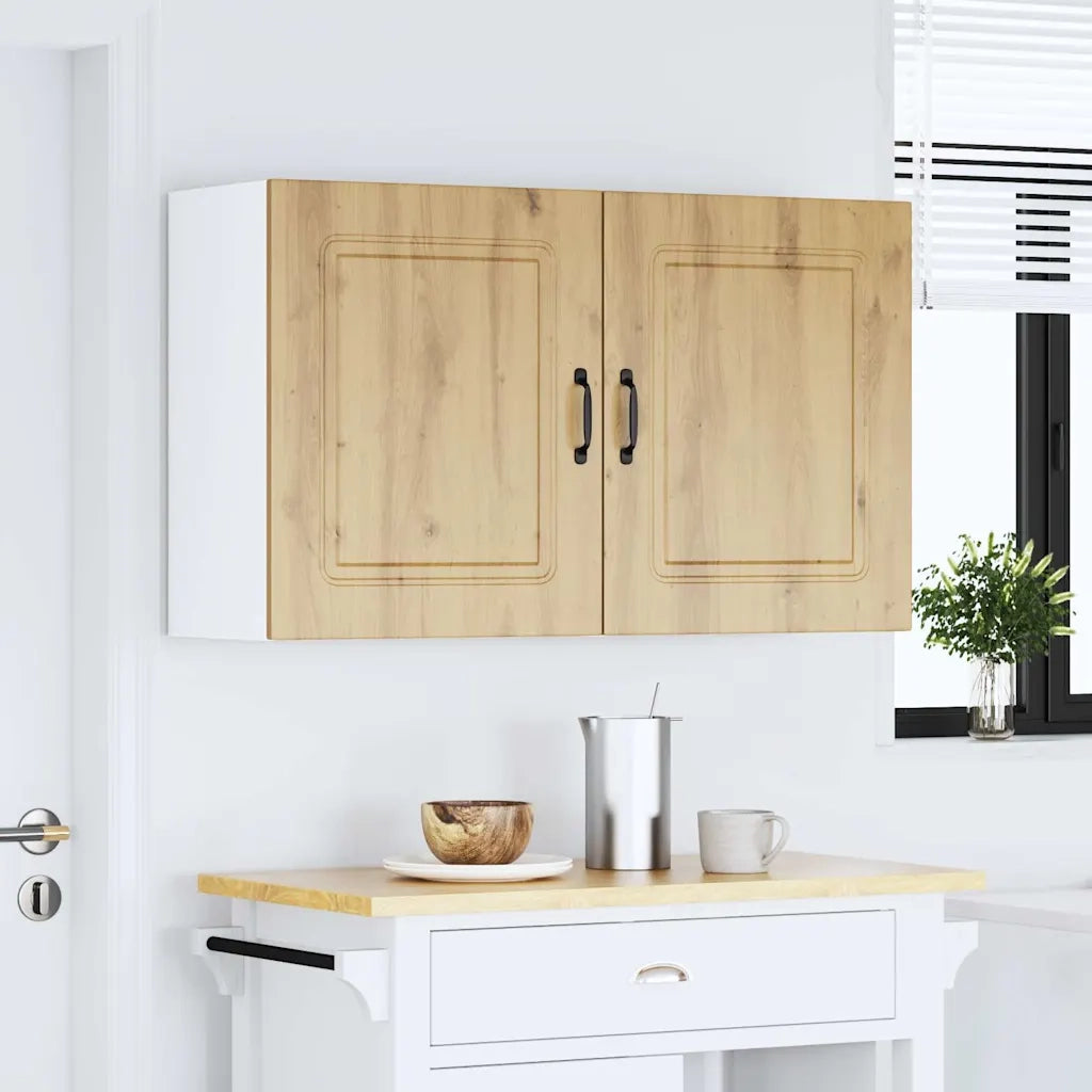 Pensili da cucina 2 pz Kalmar in Legno Multistrato Rovere Artigianale 853576