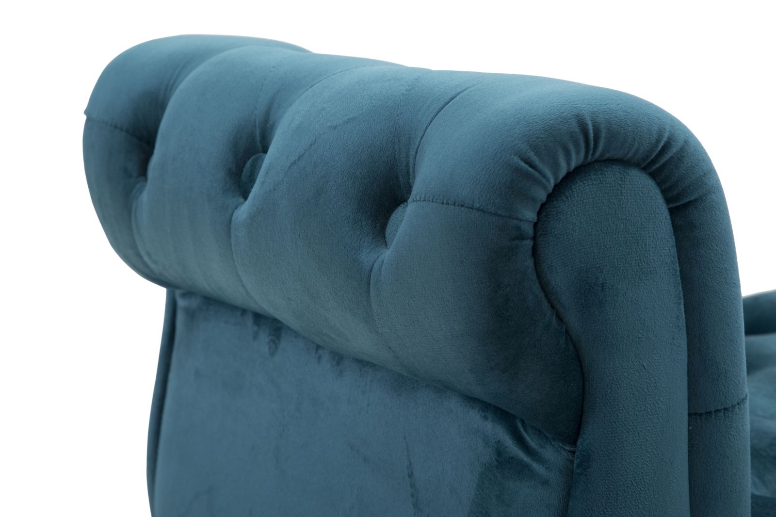 Panchetta Paris Oro 120x40x60 cm in Legno e Poliestere Ottanio