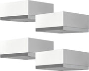 Quattro piedini di supporto 65 x 65 mm altezza 25 mm cromato lucido - set da 4