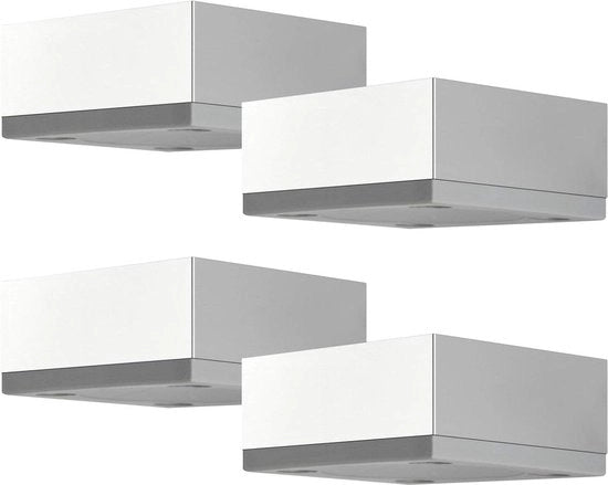Quattro piedini di supporto 65 x 65 mm altezza 25 mm cromato lucido - set da 4