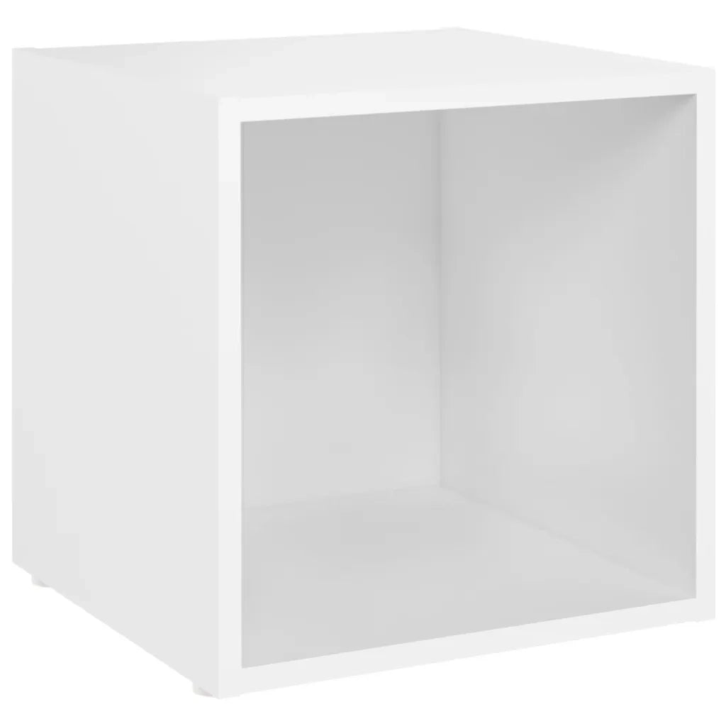 Mobili Porta TV 2 pz Bianco 37x35x37 cm in Legno Multistrato cod mxl 6739
