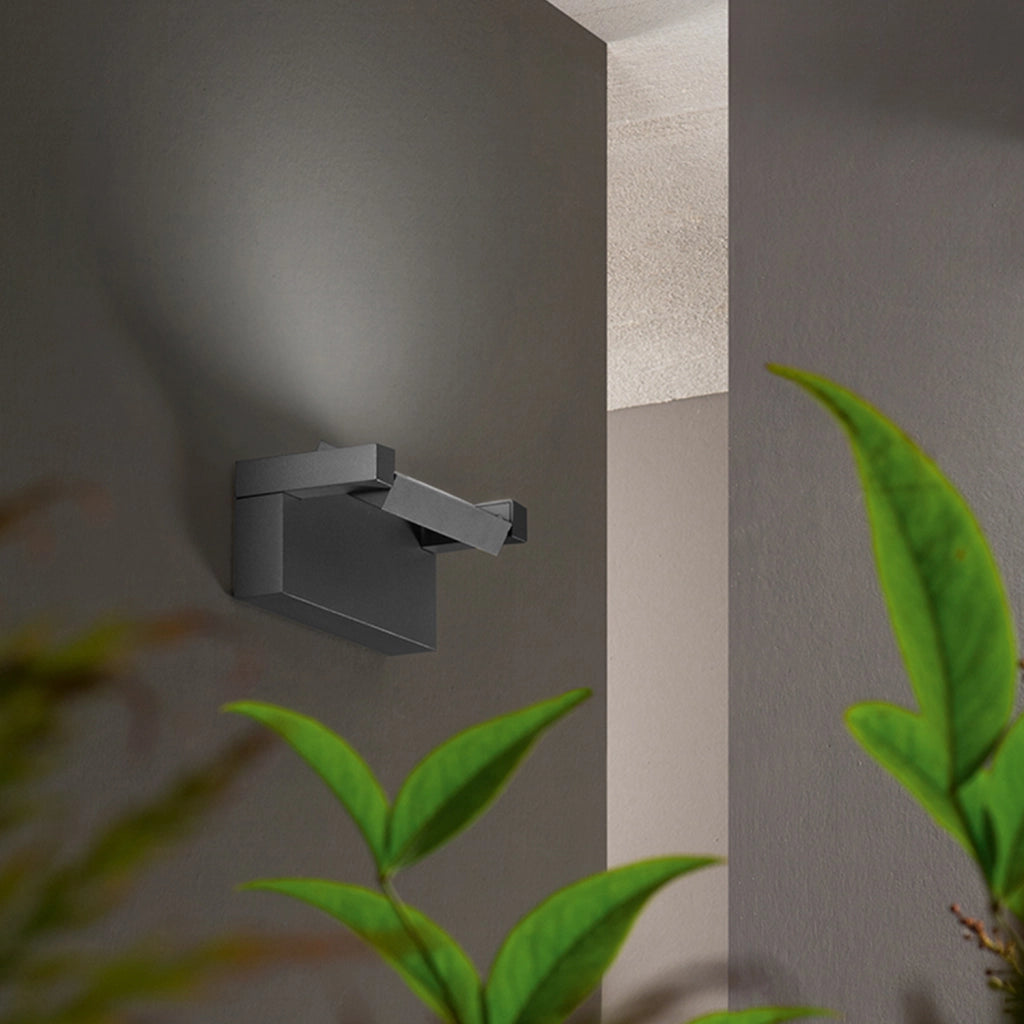 Applique Esterno Moderna Display Alluminio Antrcite Led 20W Cct Ip65