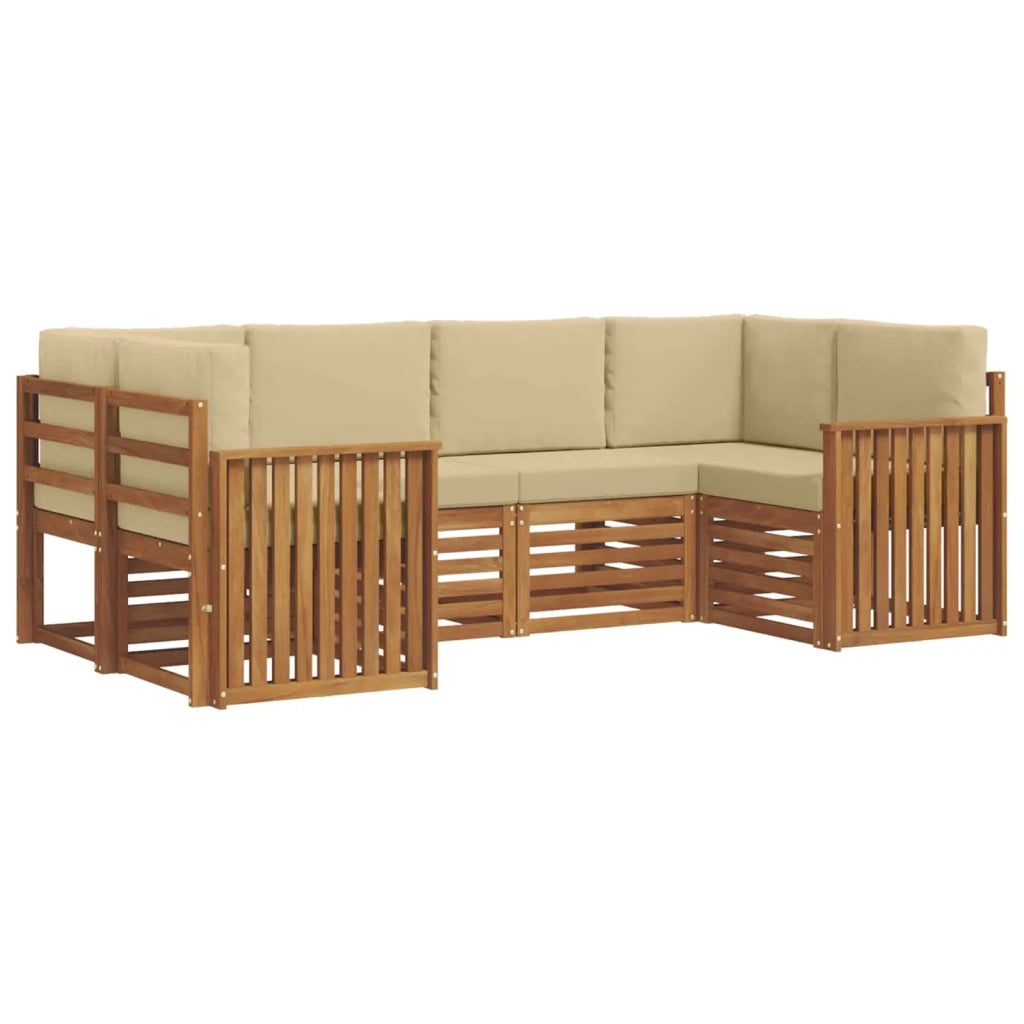 Set di divani da esterno 6 pz Naturale 3375368