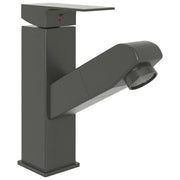 Rubinetto estraibile per lavabo miscelatore per bagno finitura per interni 17,2 cm finitura grigia 02_0003527