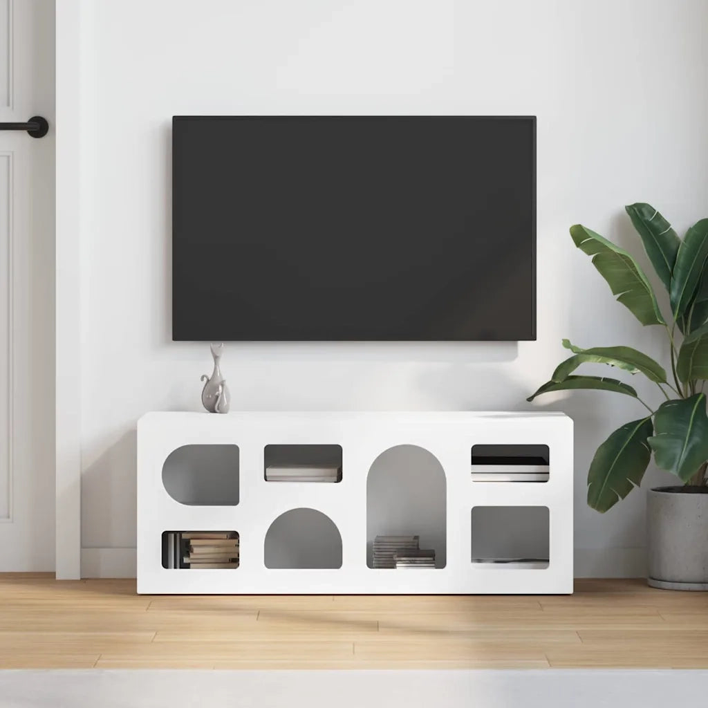 Mobile TV Bianco 100 x 35 x 40 cm Legno multistrato 891264