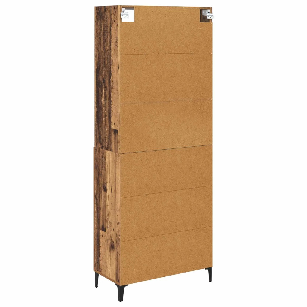 Credenza | Madia | Buffet da pranzo | Armadio da pranzo Legno vecchio 69,5 x 34 x 180 cm Legno multistrato