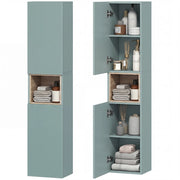 Mobile colonna bagno con ante ¨C zephmum ¨C verde 30x24x140cm