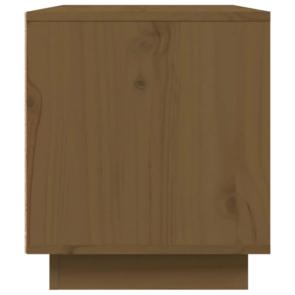 Mobile TV multimediale mensola TV credenza TV sala da pranzo soggiorno camera da letto color miele 80 x 35 x 40,5 cm legno di pino massiccio marrone 02_0027723