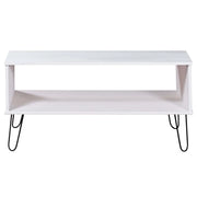 Tavolino da Salotto New York Bianco in Legno Massello di Pino 321149