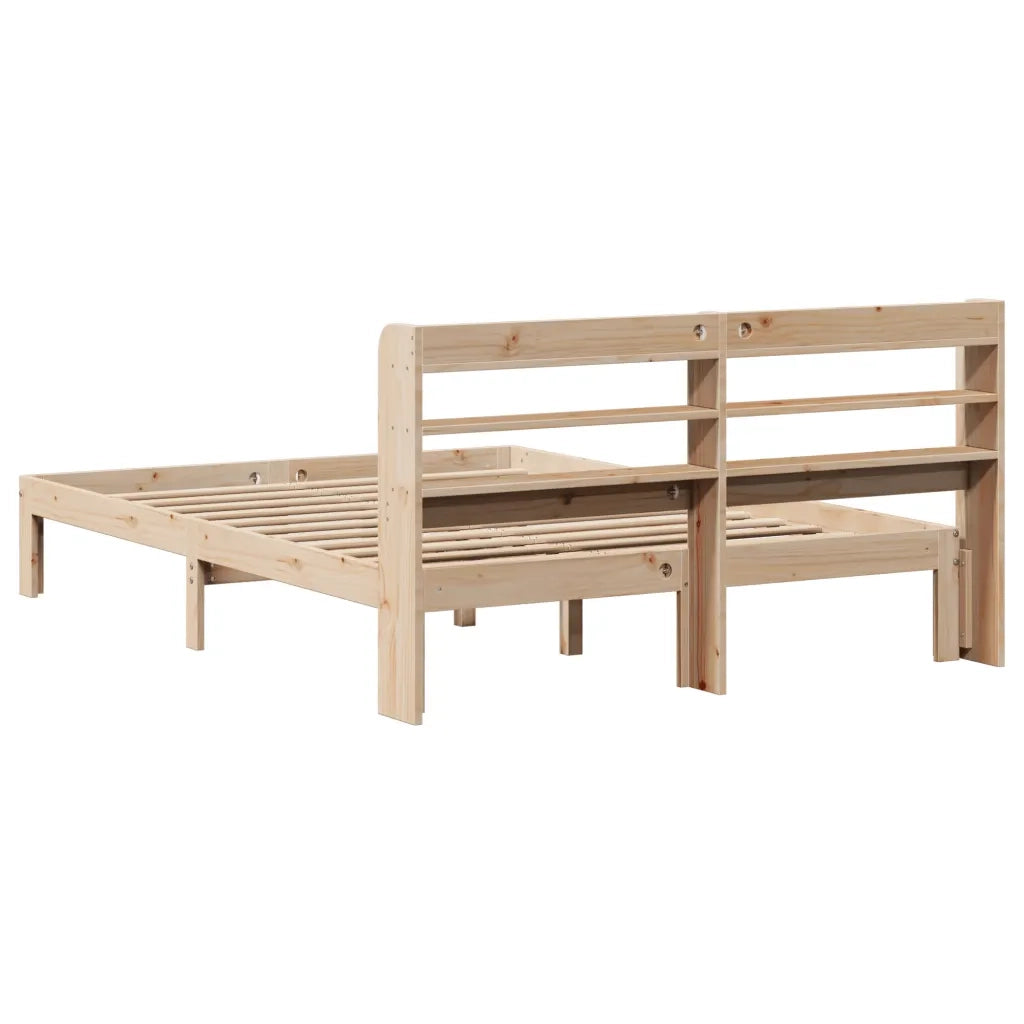 Giroletto con Testiera 150x200 cm in Legno Massello di Pino