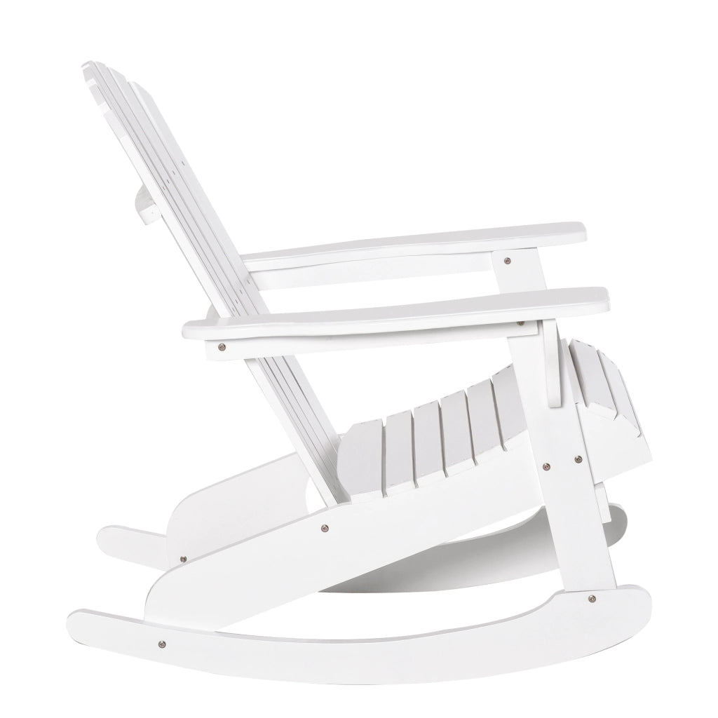 Sedia a dondolo Adirondack ¨C zephmum ¨C Bianco 77x94x97 cm