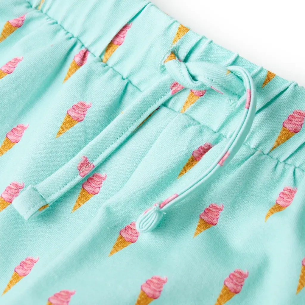 Pantaloncini per Bambini con Coulisse Menta Chiaro 128