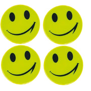 Trade Shop - 4x Adesivo Con Smile Smiley Riflettente Sorriso Idea Regalo Gadget Sticker -