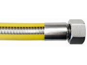 FLESSIBILE PER GAS RIVESTITO IN PVC EN 15266 Attacco 1/2 F x 1/2 F cm.300