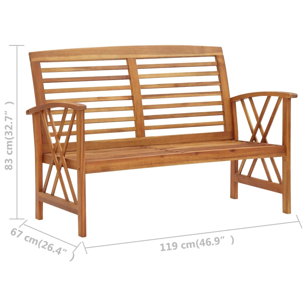 Set Divani da Giardino 2 pz in Legno Massello di Acacia 310272