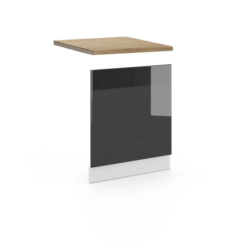 Pannello frontale Fame-Line Antracite lucido/Bianco 60 cm, PL Rovere Vicco