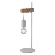 LAMPADA DA TAVOLO ARIZONA E27 H51CM LEGNO/BIANCA.