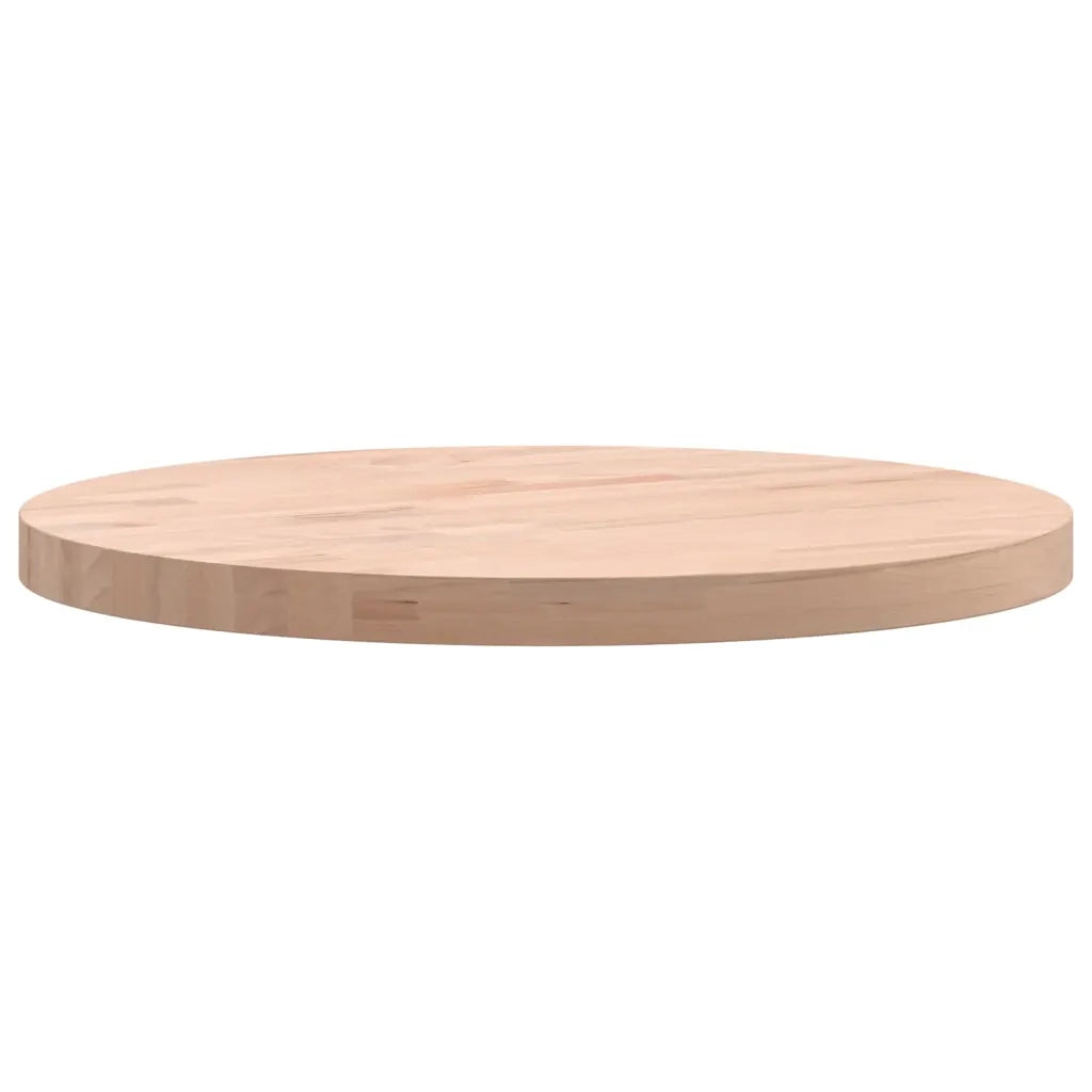Piano per Tavolo Ø40x2,5 cm Rotondo in Legno Massello di Faggio 355914