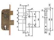 SERRATURE INFILARE PER CANCELLI CAT.+SCR. SEP. PROFILO EUROP. 630- - mm.35 (630350) - 2 pezzi ISEO