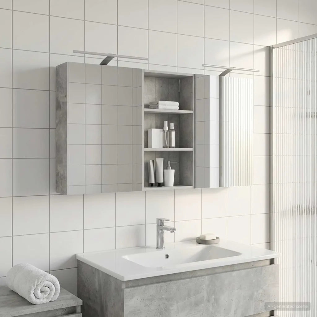 Set di Armadi da Bagno | Armadio da bagno con lo scaffale 3 pz 140 x 14,5 x 70 cm