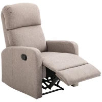 Poltrona Relax Reclinabile fino a 168° con Poggiapiedi, 67x83x107 cm, Grigia