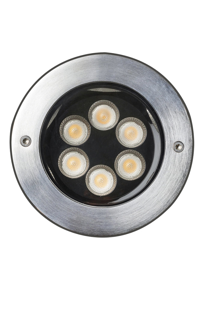 SEARCH – Faretto LED da Incasso a Terra 12,6W 40° IP65 3000K CRI90 IK09 Acciaio Inox - Rossini Illuminazione