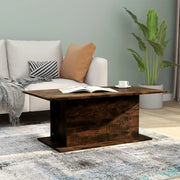 Tavolino da Salotto-Tavolino da soggiorno-Tavolo Rovere Fumo 102x55,5x40 cm in Truciolato