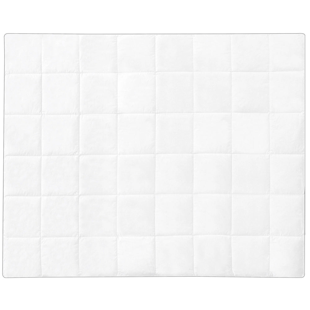 Copripiumino in cotone Japara bianco Imbottitura microfibra Taglia unica 155 x 220 cm Trapuntato per tutte le stagioni Lavabile in lavatrice