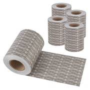 Set di 4 Striscie Frangivista in PVC 'Jesteburg' per Coprire Recinzione di Rete (26,6 m²) Schermatura Protezione Privacy, Frangivento - Effetto Rattan, Grigio [en.casa]