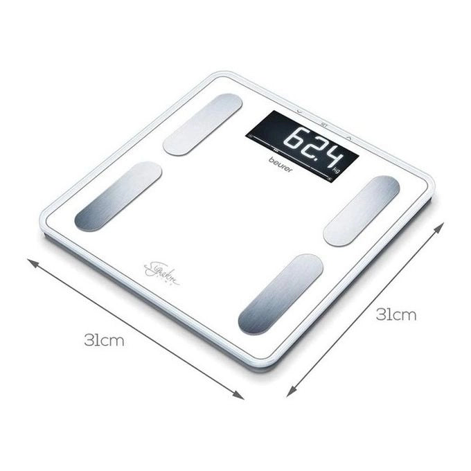 Beurer BF 400 Signature Line White Bilancia Diagnostica con Portata fino a 200 kg, 31 x 31 cm, Bianco