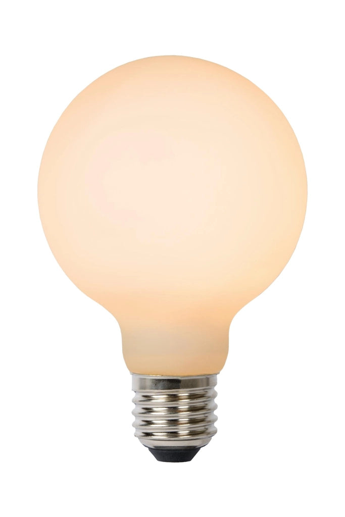 Lampadina LED opalina sfera E27 8W 2700K Lucide