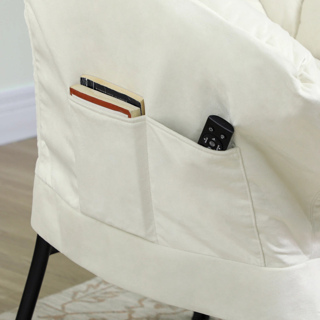 Poltrona Relax con Poggiapiedi ¨C Zephmum ¨C Crema