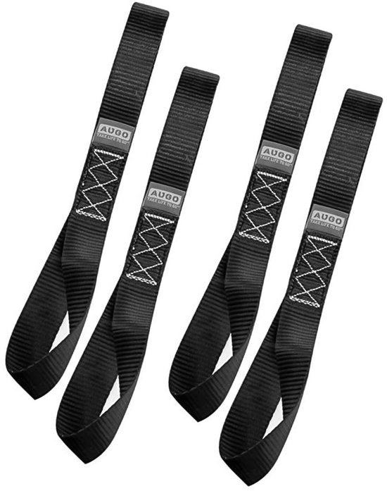 Set di cinghie 800 kg 25 mm x 30 cm (4 pezzi) – Cinghie e cunei per motori, biciclette, auto, rimorchi – Cinghie robusti con alta capacità di sollevamento per il trasporto sicuro