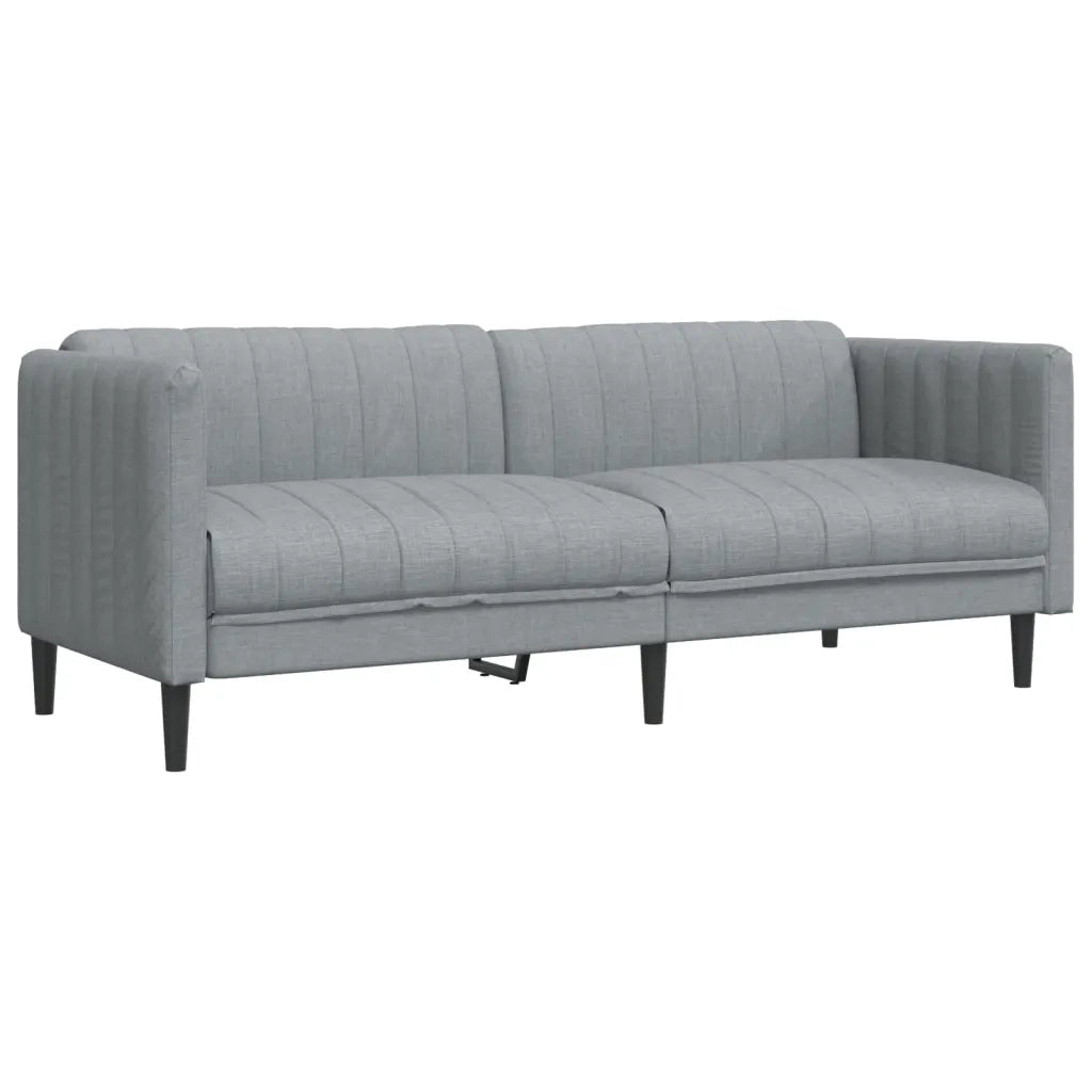 Divano | Divano da soggiorno | Sofa a 3 Posti Grigio Chiaro in Tessuto