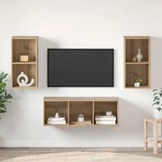 Set mobile TV 3 pz Rovere artigianale Legno ingegnerizzato 3393380