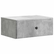 Mobiletto da notte a muro Grigio Cemento 49 x 34,5 x 20 cm