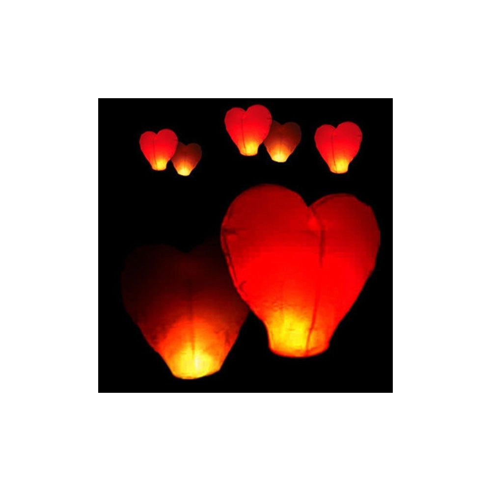 Trade Shop - Lanterna Cinese Volante Skylantern A Forma Di Cuore Per Matrimonio Eventi Party -