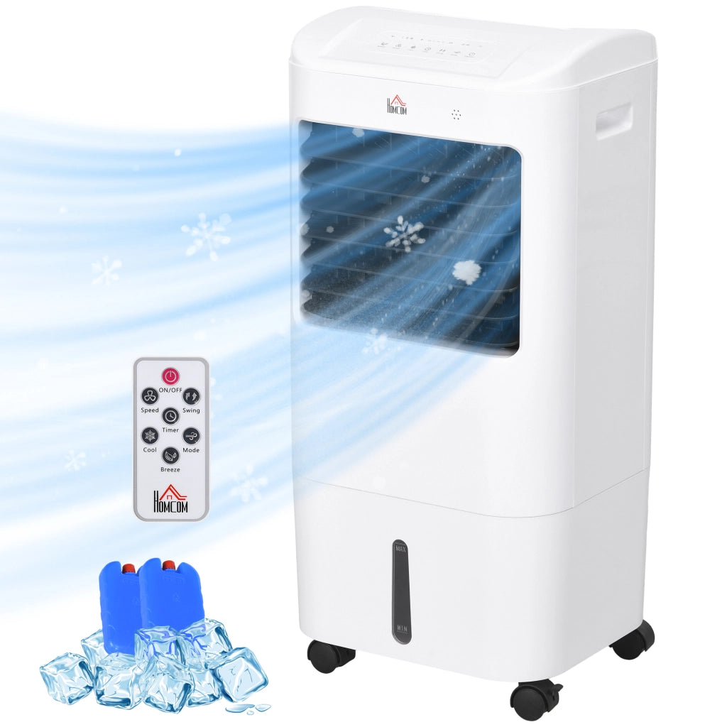 Raffreddatore Aria Portatile 15L 3 Velocita' Timer 7,5h ¨C Zephmum ¨C Bianco 37x32x78 cm