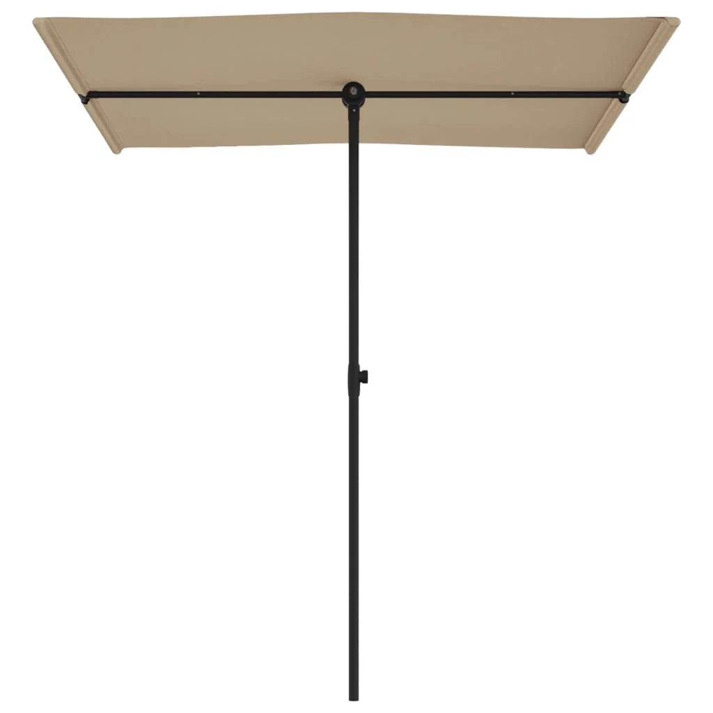 Ombrellone da esterno con palo in alluminio 180 x 130 cm tortora 02_0008215