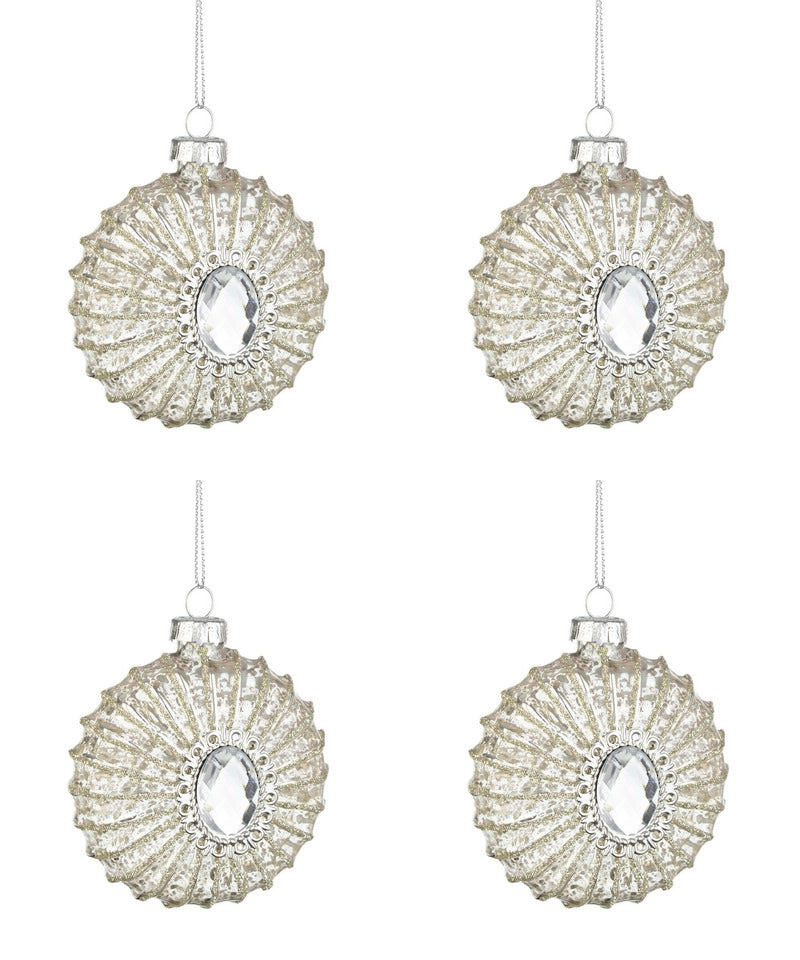 Pendaglio Palline di Natale in Vetro con Diamante Addobbi Decorazioni Albero