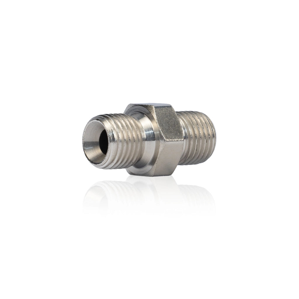 Connettore per Tubo Alta Pressione – Acciaio Inox, Filettatura 1/4" su 1/4", Pressione 400 Bar
