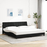 Giroletto senza Materasso Hanko Nero 200x200 cm in Tessuto 3310484