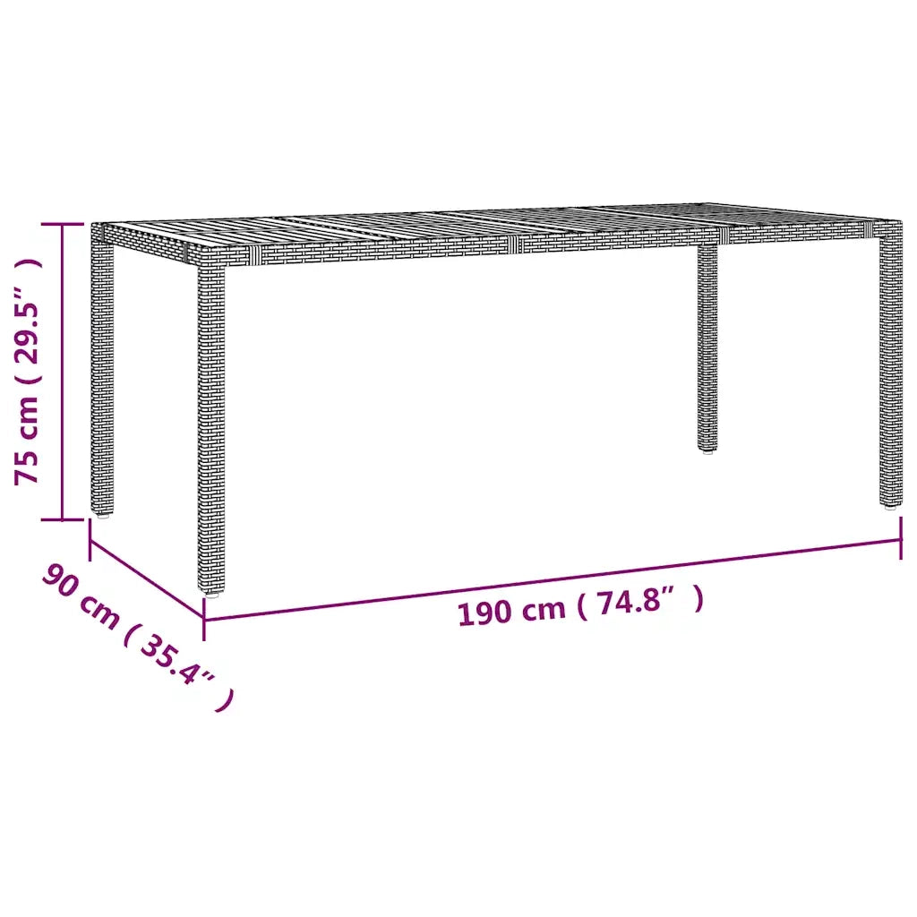 Set Bistrò da Giardino 9 pz con Cuscini in Polyrattan Grigio 3276972
